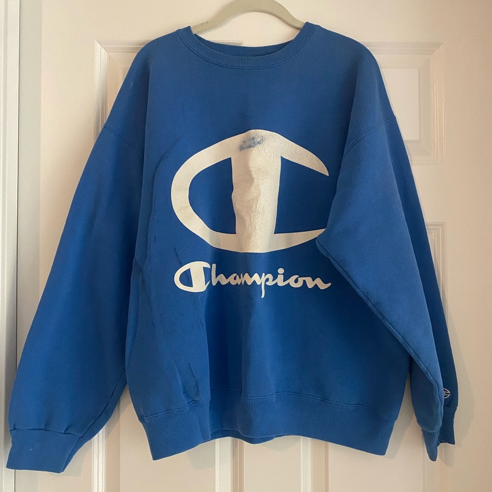 Vintage blue champion crewneck sweatshirt